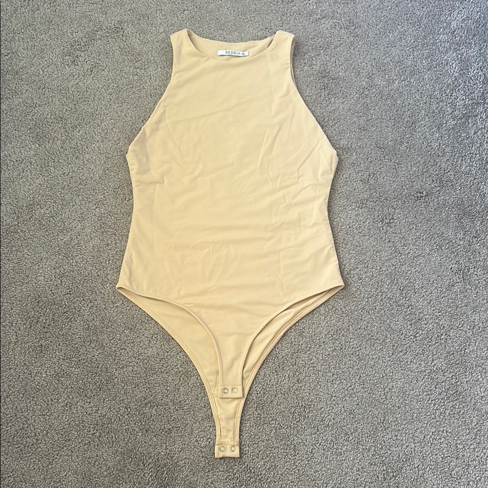 ReoRia Tan/Cream Bodysuit Tank